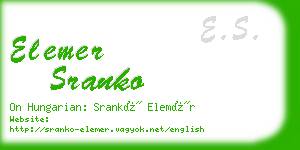 elemer sranko business card